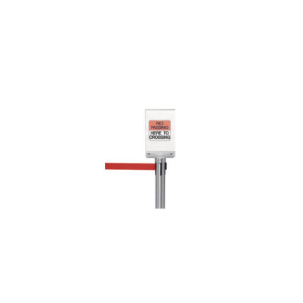 Placa de informação em aço inox brilhante com placa acrilica na vertical