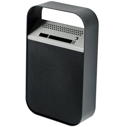 Cinzeiro mural em chapa e aço com pintura epoxy a qualquer cor e tampa e aço inox escovado