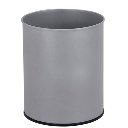 Papeleira redonda com aba superior, em chapa de aço com pintura epoxy a qualquer cor