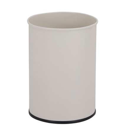 Papeleira redonda com aba superior em chapa de aço com pintura epoxy a qualquer cor