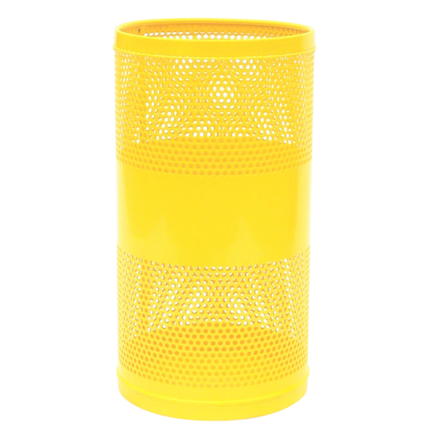 Papeleira alta redonda em chapa de aço perfurada com pintura epoxy a qualquer cor