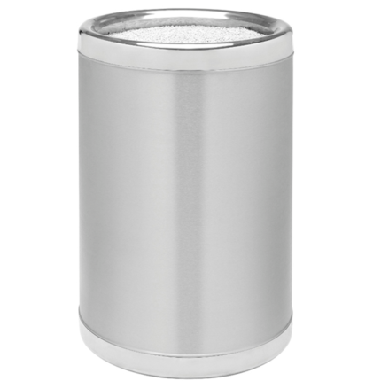 Cinzeiro de exterior de grande capacidade totalmente em aço inox escovado