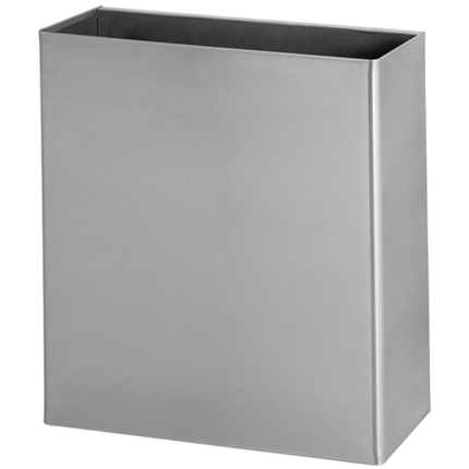 Papeleira mural, totalmente em aço inox escovado