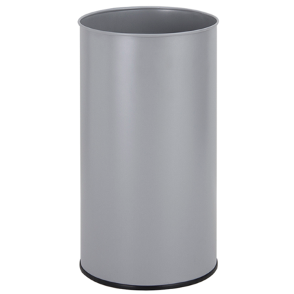 Papeleira alta redonda com aba superior em chapa de aço com pintura epoxy a qualquer cor