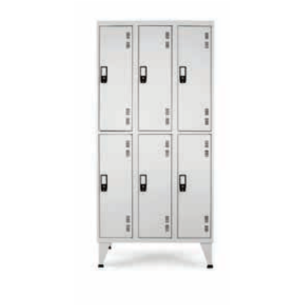 Vestiário triplo de 6 cacifos