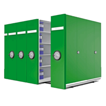 Estantes rolantes duplas