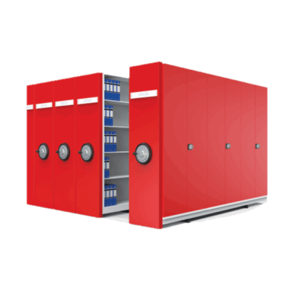 Estantes rolantes triplas